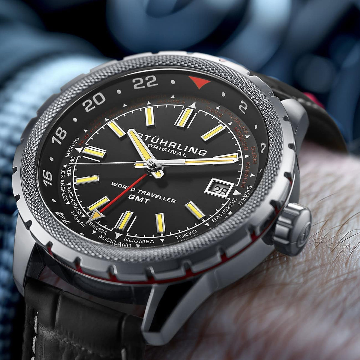 Global Voyager 1014 GMT 42mm World Timer Watch