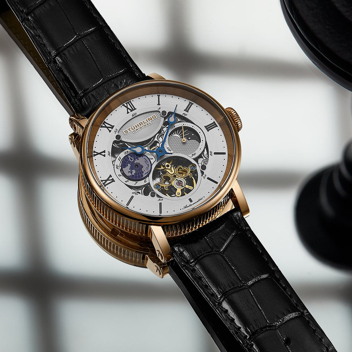 Stührling Dual Time Automatic Majestic 47mm Skeleton