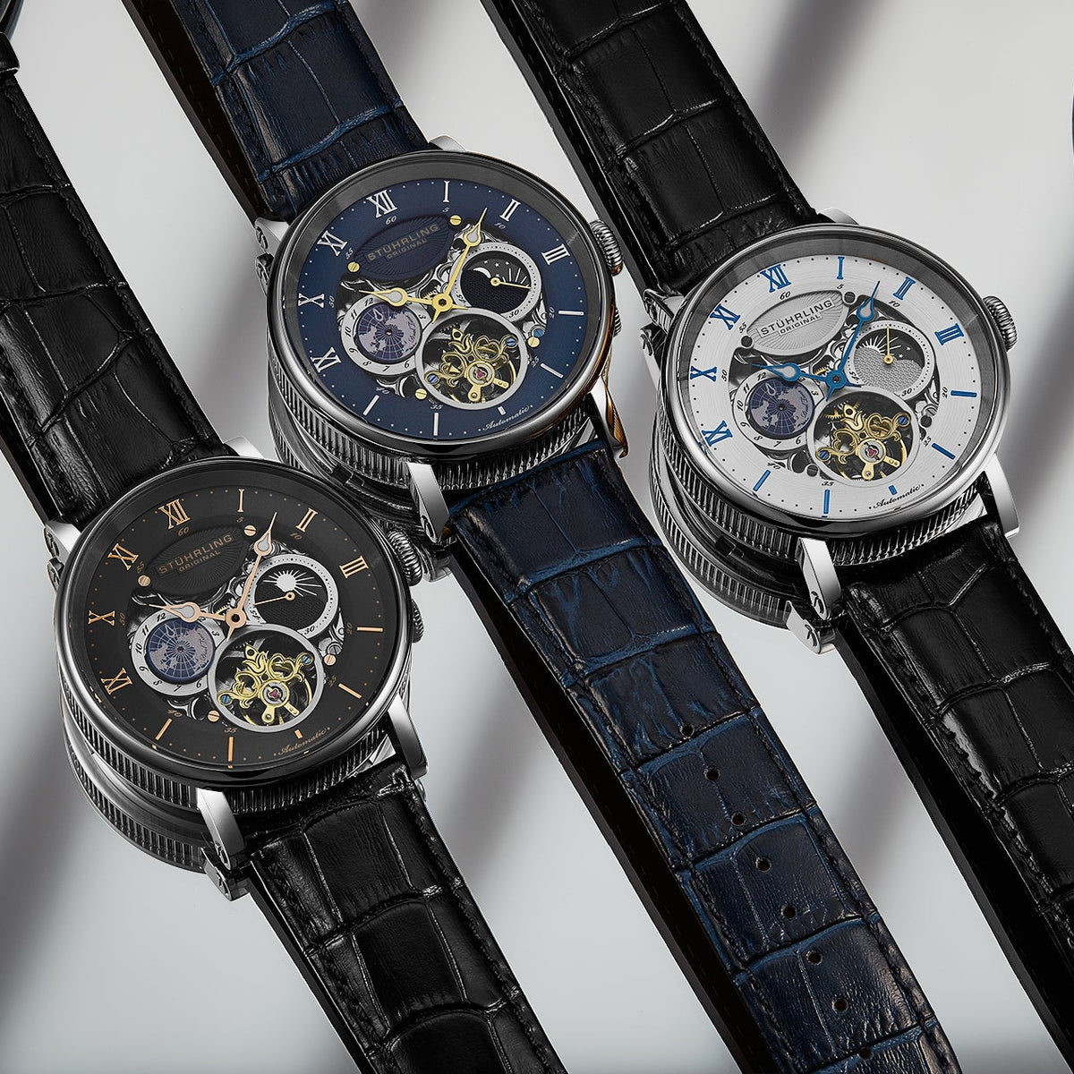 Stührling Dual Time Automatic Majestic 47mm Skeleton