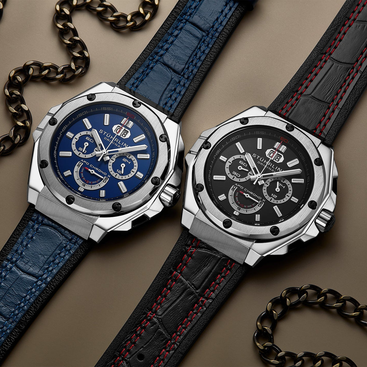 Stührling APO Chrono X 1018 44mm Timepiece