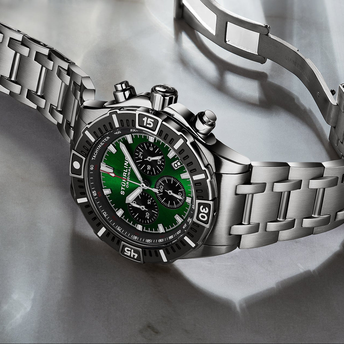 Stührling Stellar 44mm Japanese 1022 Quartz Chronograph