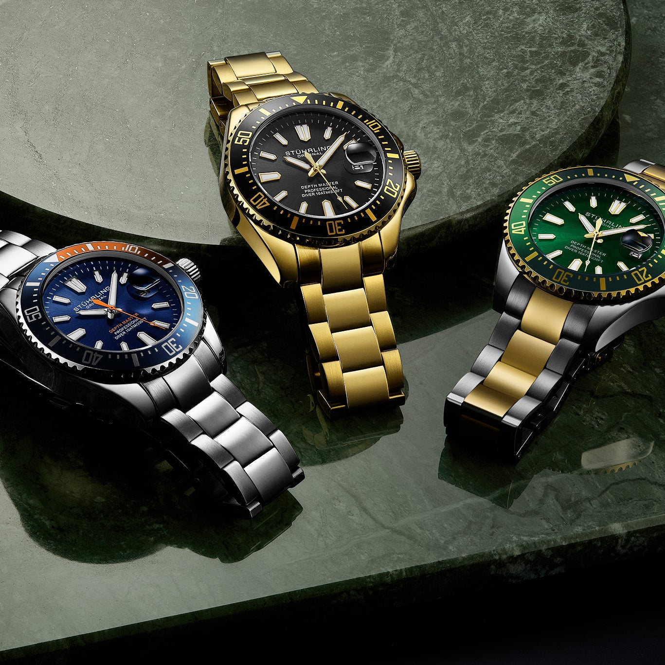 Stührling Depthmaster 3950A Quartz 42mm Diver