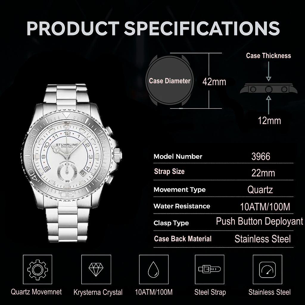 Brigadier Quartz 3966 Chronograph 42mm Diver