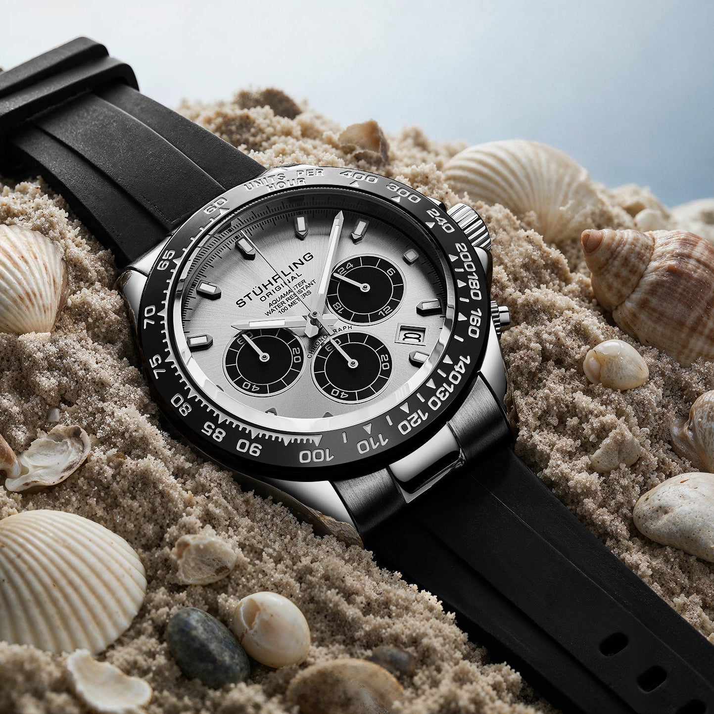 Stührling Aquamaster 4042 Quartz 42mm Chronograph