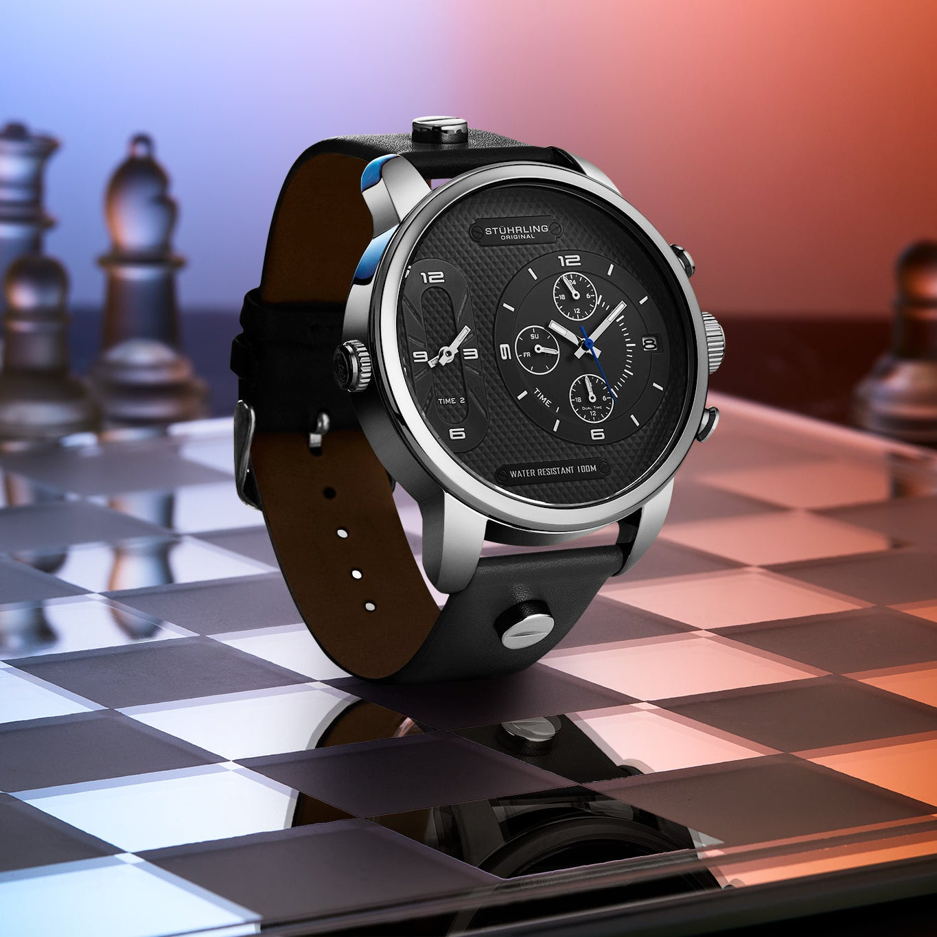 Stührling Global GMT 4052 Japanese Quartz 52mm