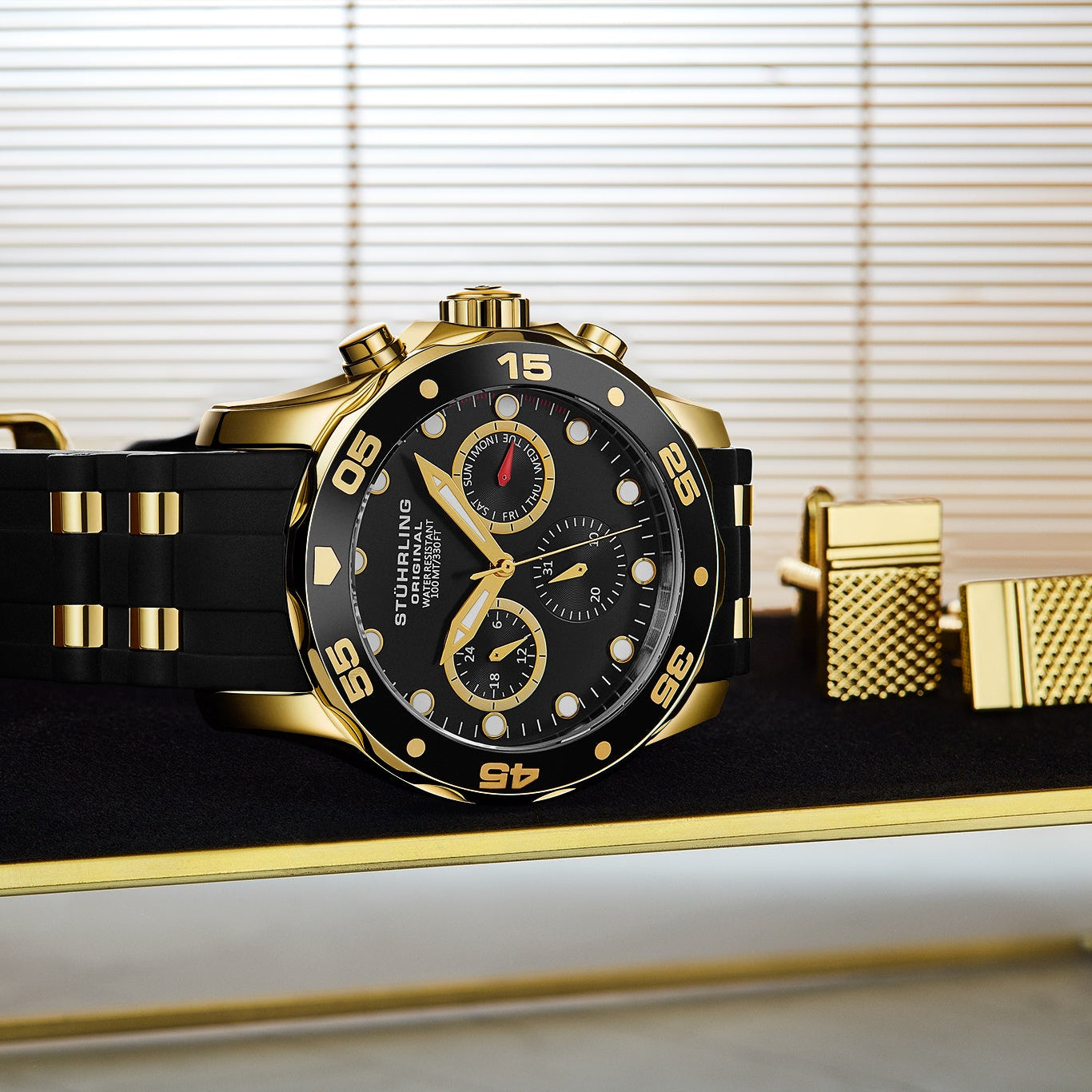 Stührling Regal 4059 Quartz Chronograph 44mm