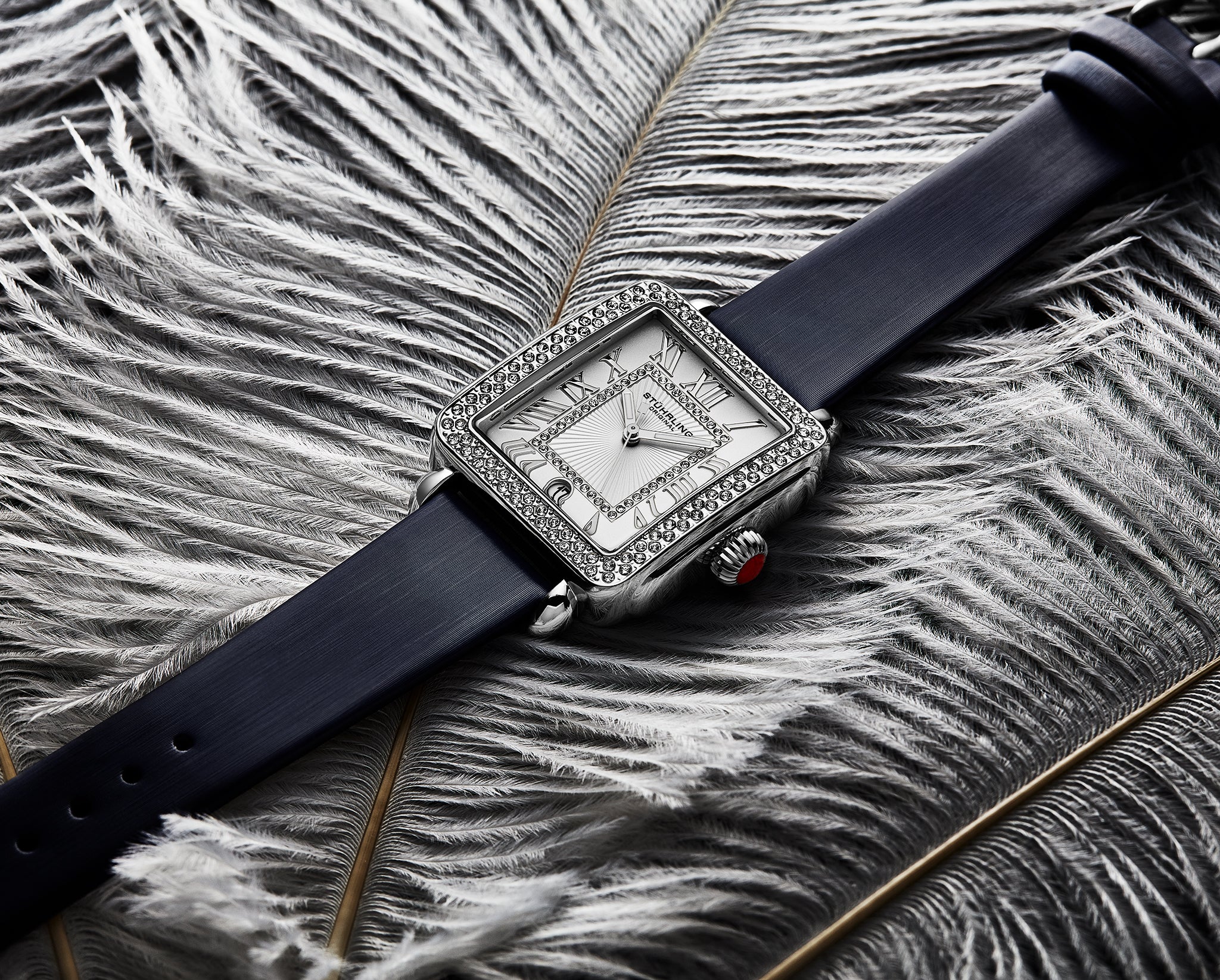 Stührling VivreLuxe 4060L 34mm Rectangle Ladies Quartz Fashion Watch
