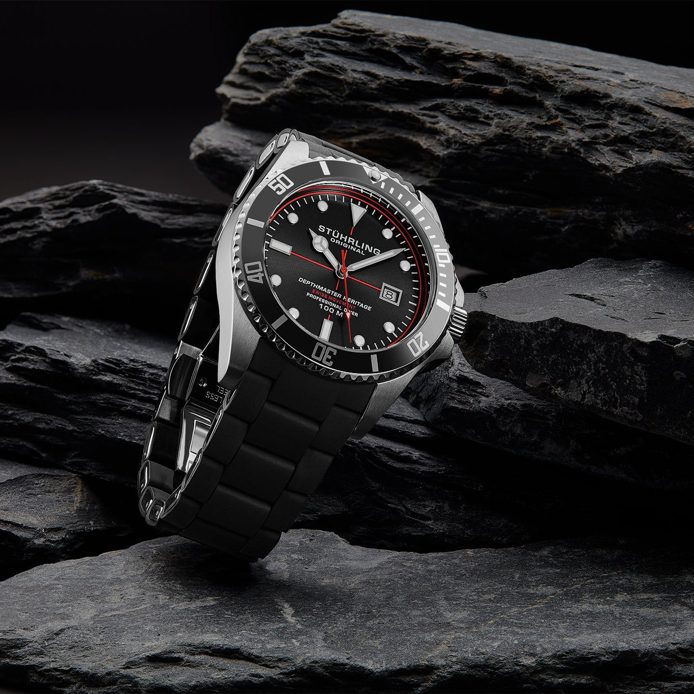 Stührling Datemaster Heritage 4087 Aquadiver 44mm