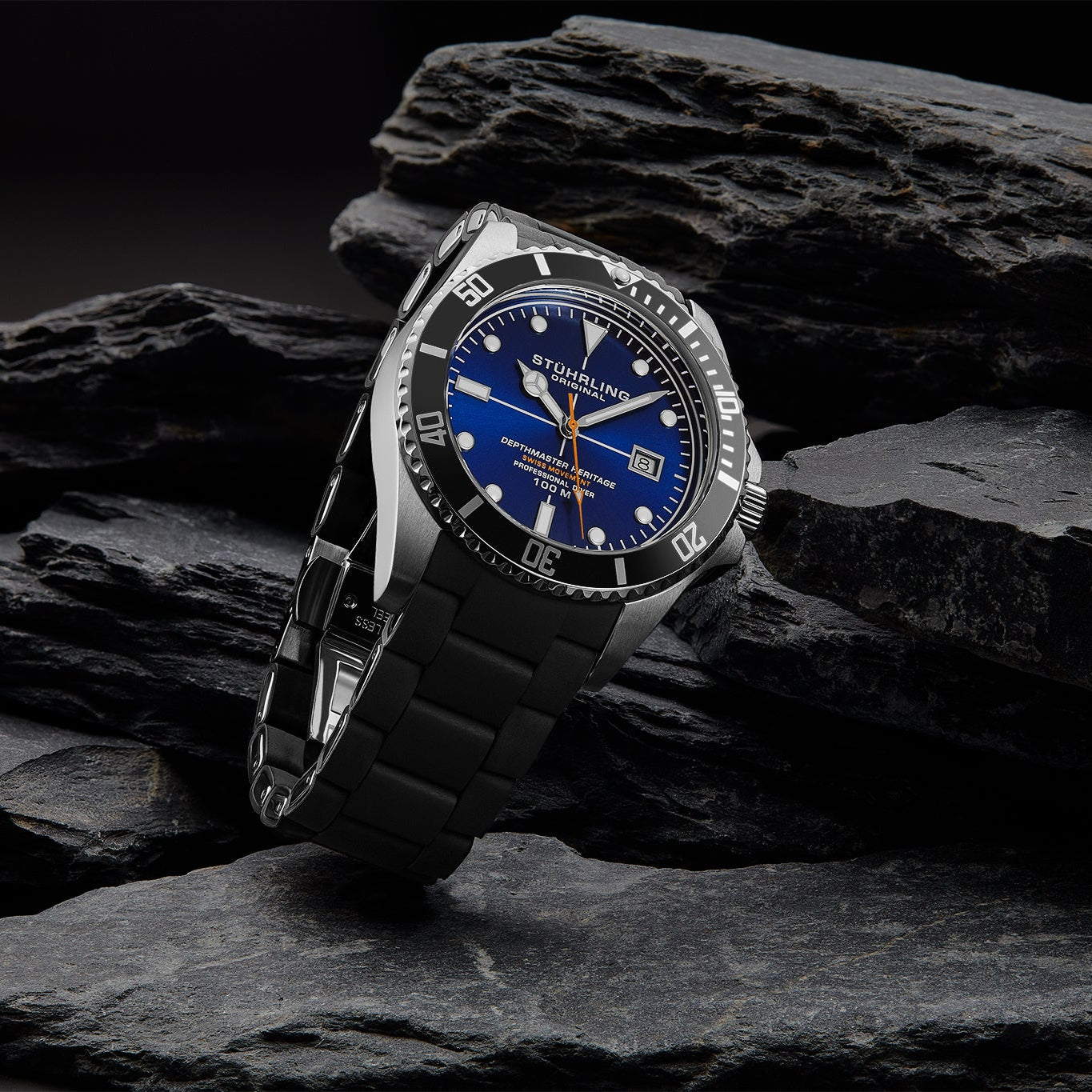 Stührling Datemaster Heritage 4087 Aquadiver 44mm