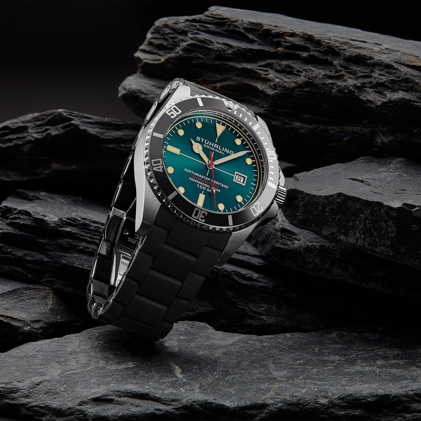 Stührling Datemaster Heritage 4087 Aquadiver 44mm