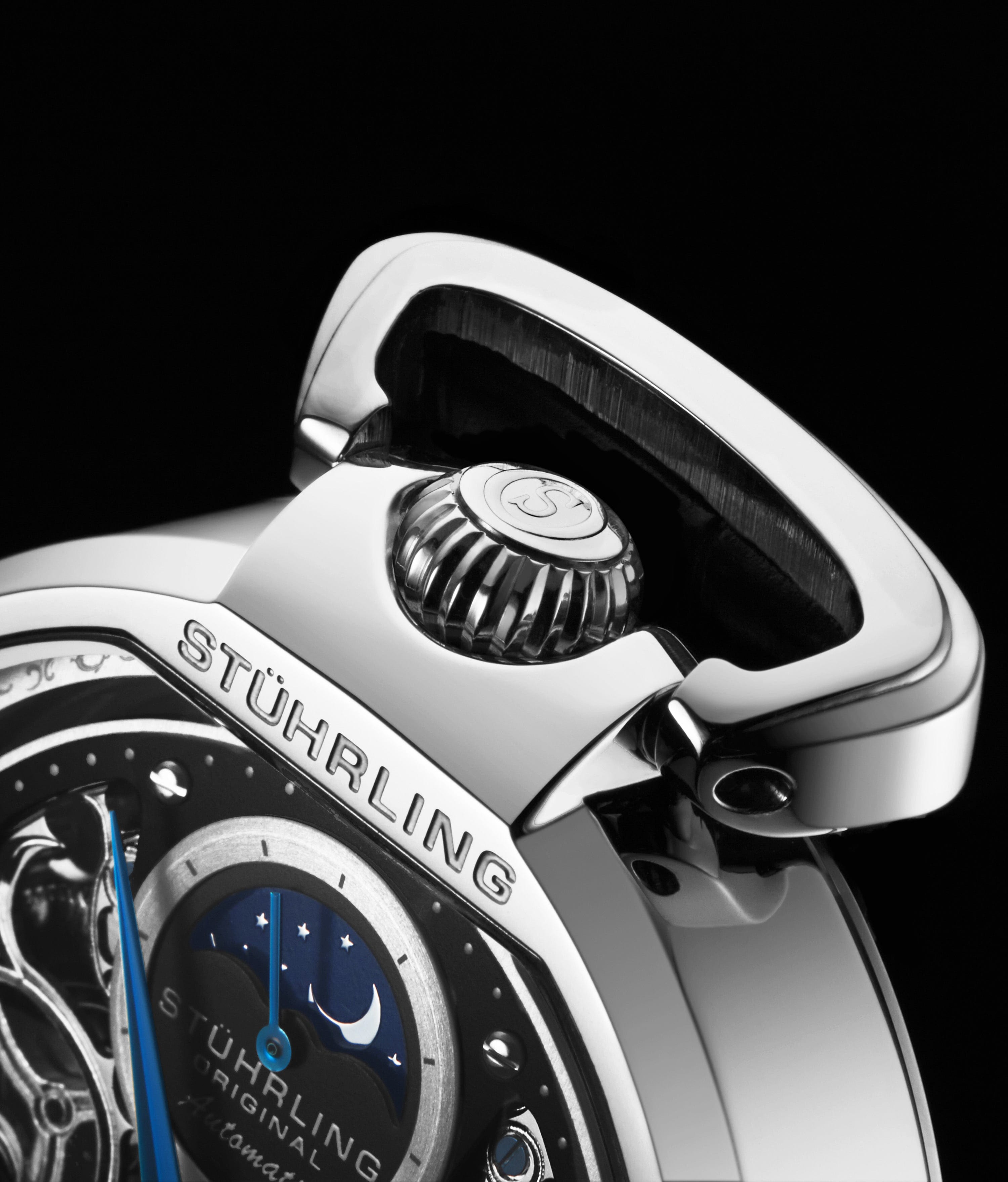 Stührling Modena 3954 Dual Time Automatic 46mm Skeleton