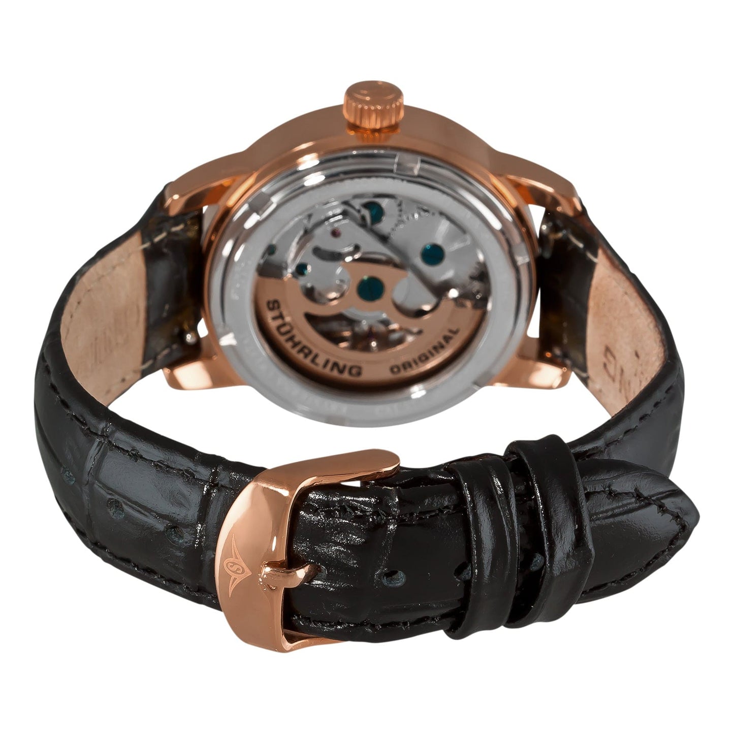 ST.107EL.114531 Brown leather strap18mm Rose Buckle