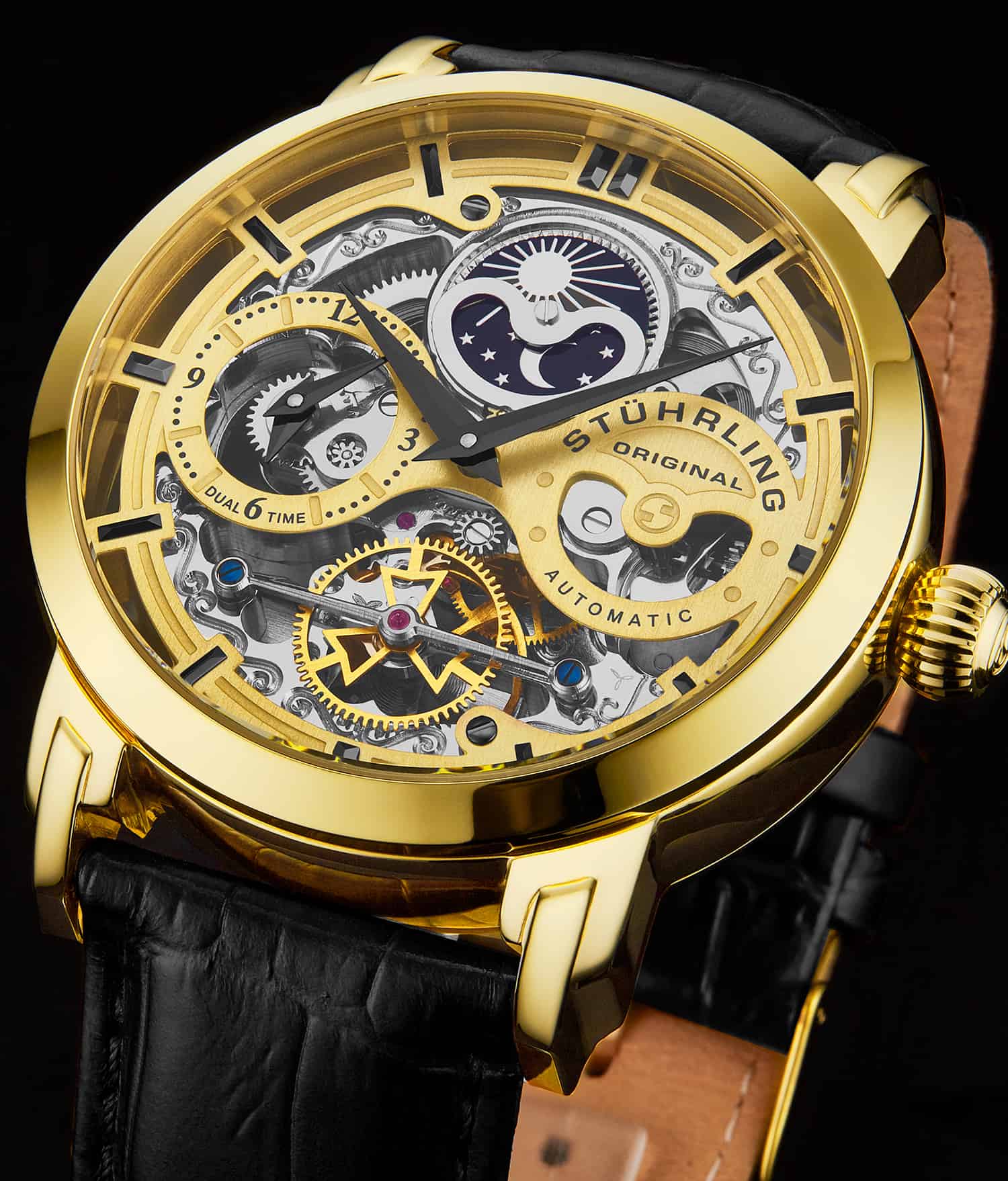 Anatol Dual Time 371 Automatic 46mm Skeleton
