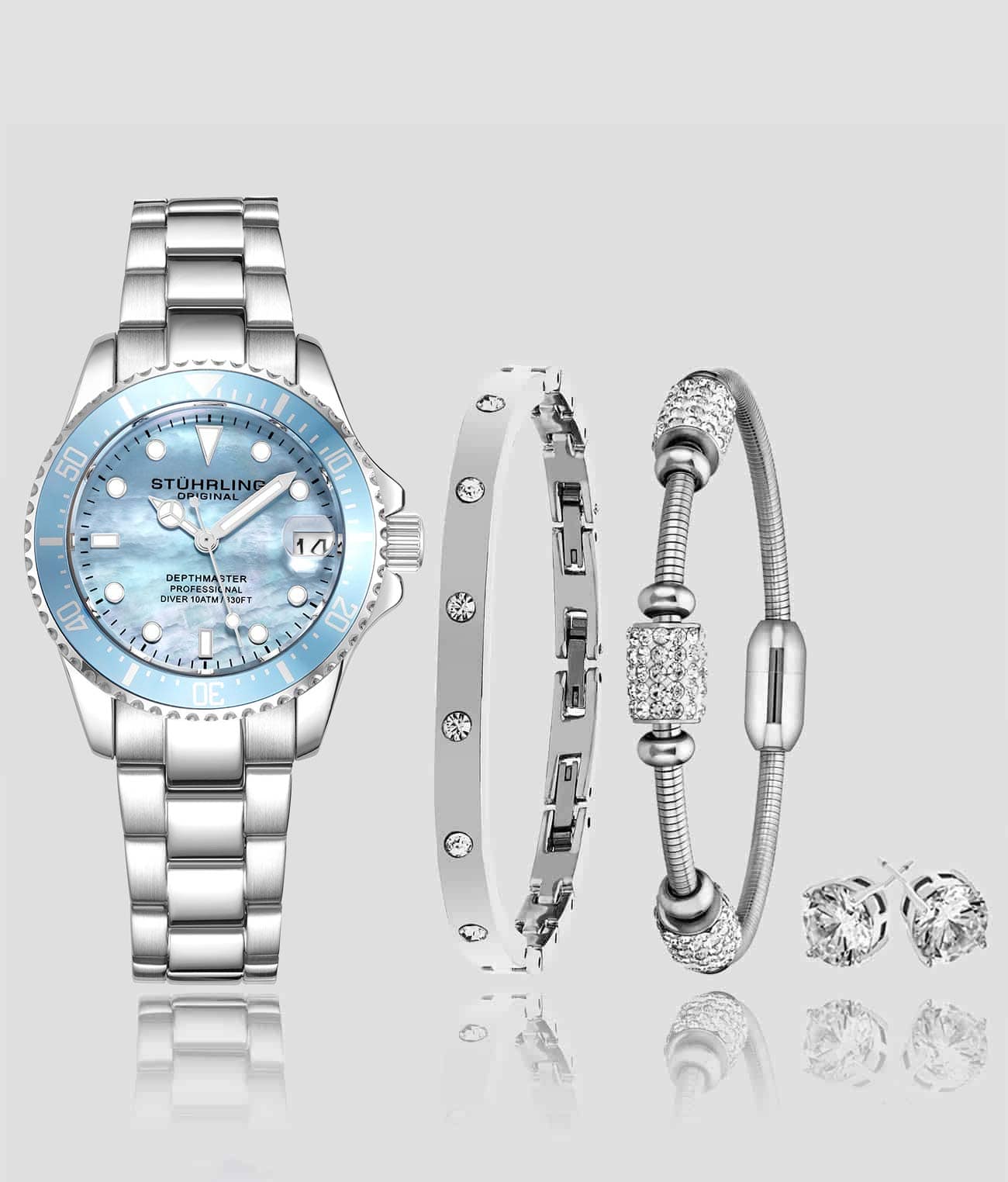 Depthmaster Quartz 32mm Fashion with Lily Polished Bangle
