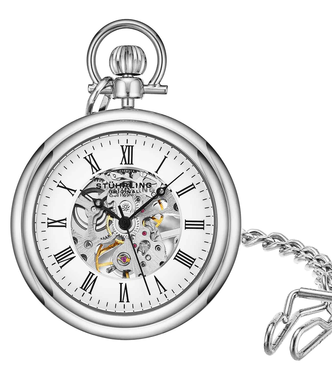 Vintage 6053 Hand-wind 47mm Skeleton Stührling - Main Image