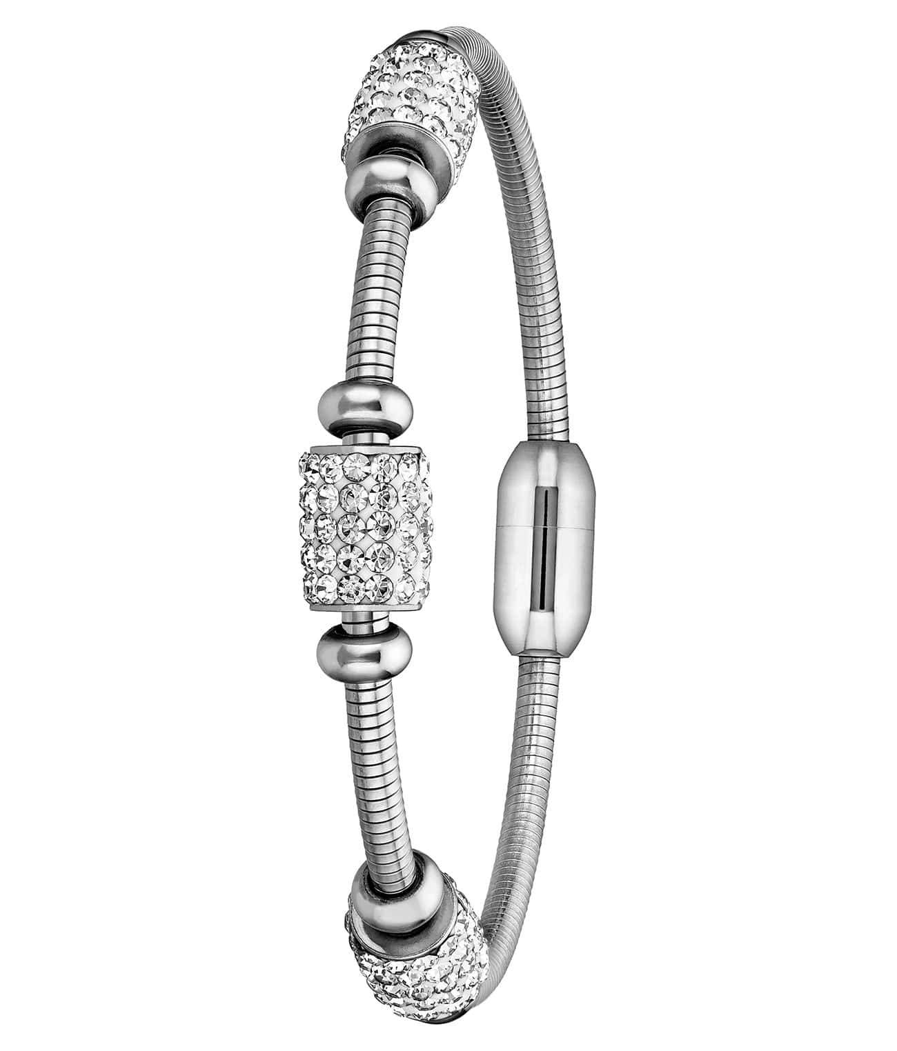 Depthmaster 3950L.3 Quartz 32mm Fashion with Lily Polished Bangle, Lara Snake Chain Bracelet and Studs