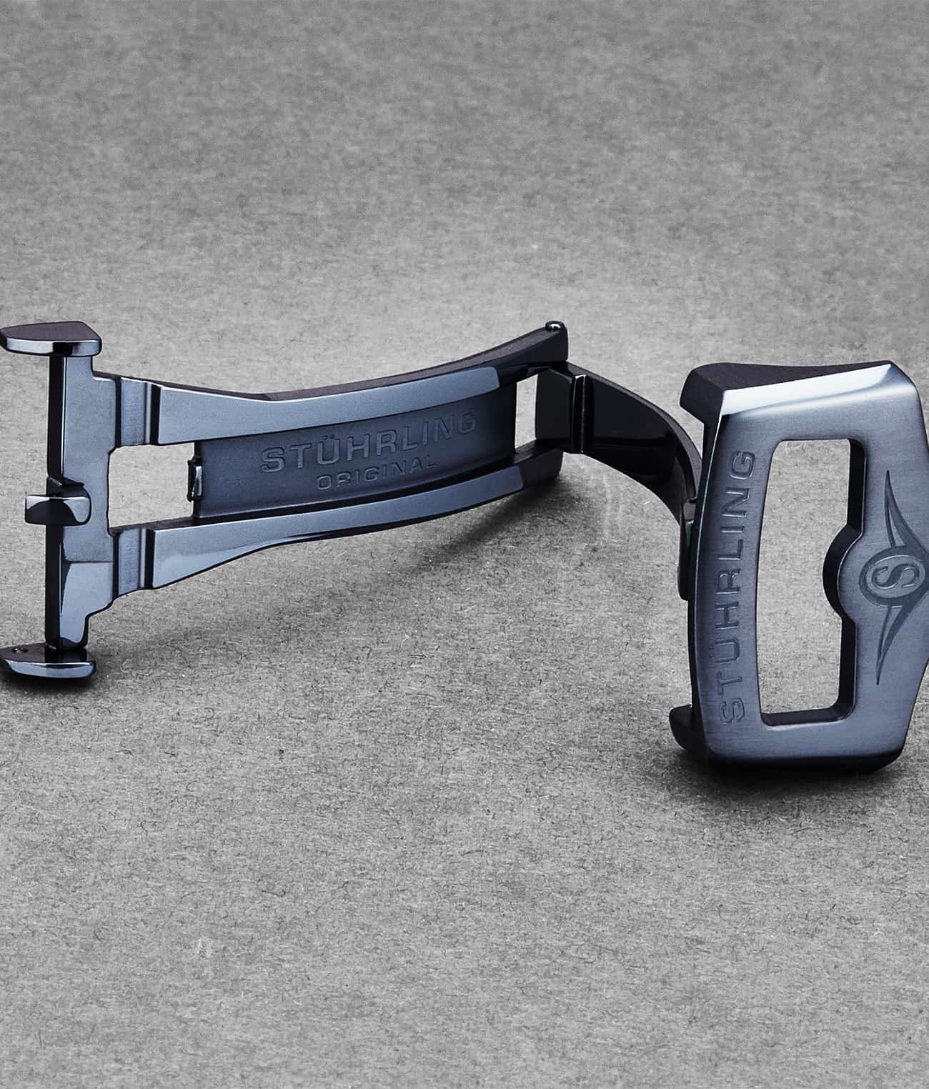 24mm Leather Strap with Stainless Steel Deployant Buckle