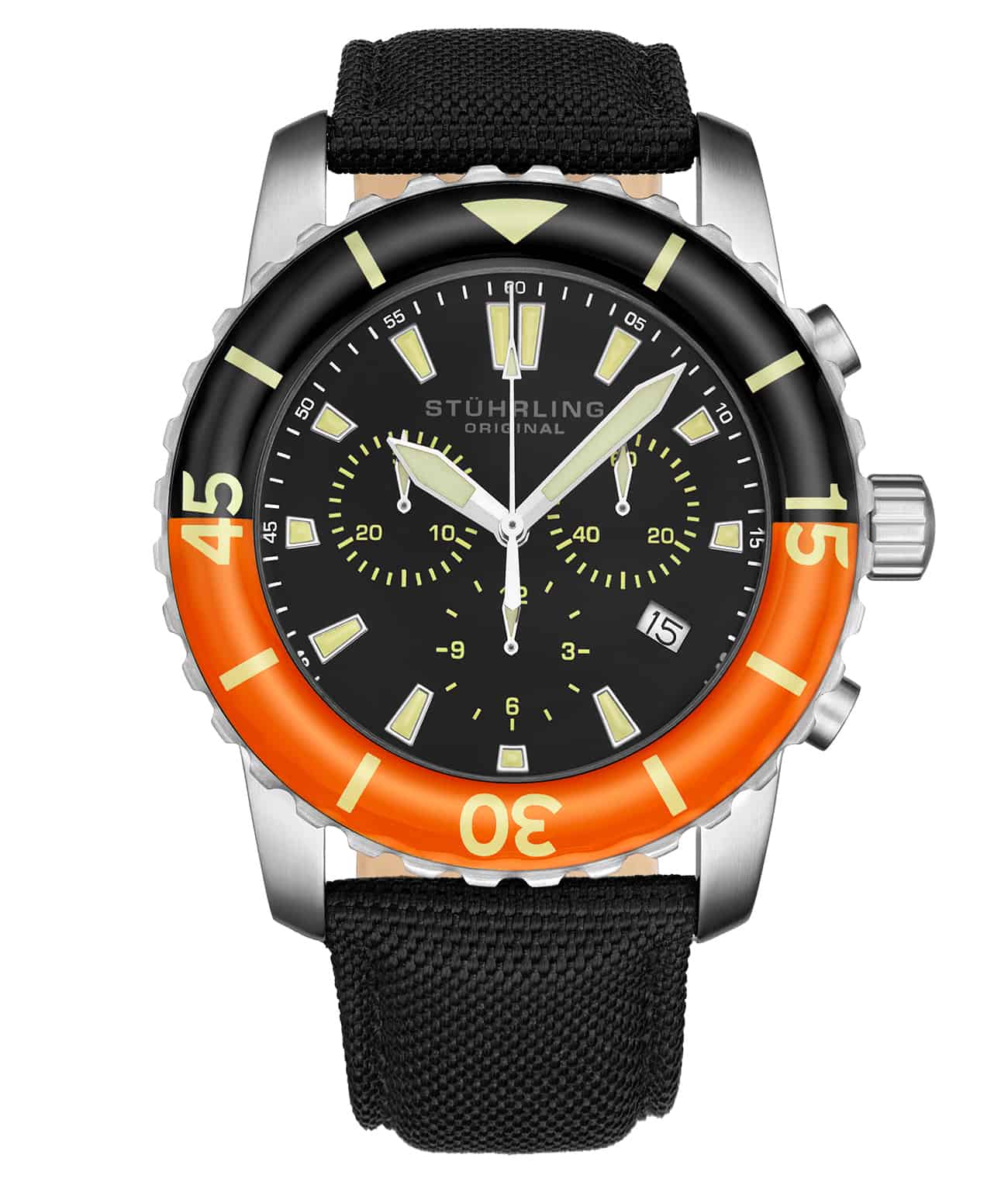 Black Dial / Silver Case / Black Leather Strap Silver Tang Buckle