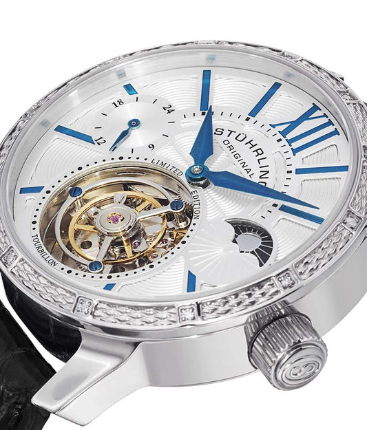 Silver Dial / Silver Case / Black Alligator Strap Deployant Buckle