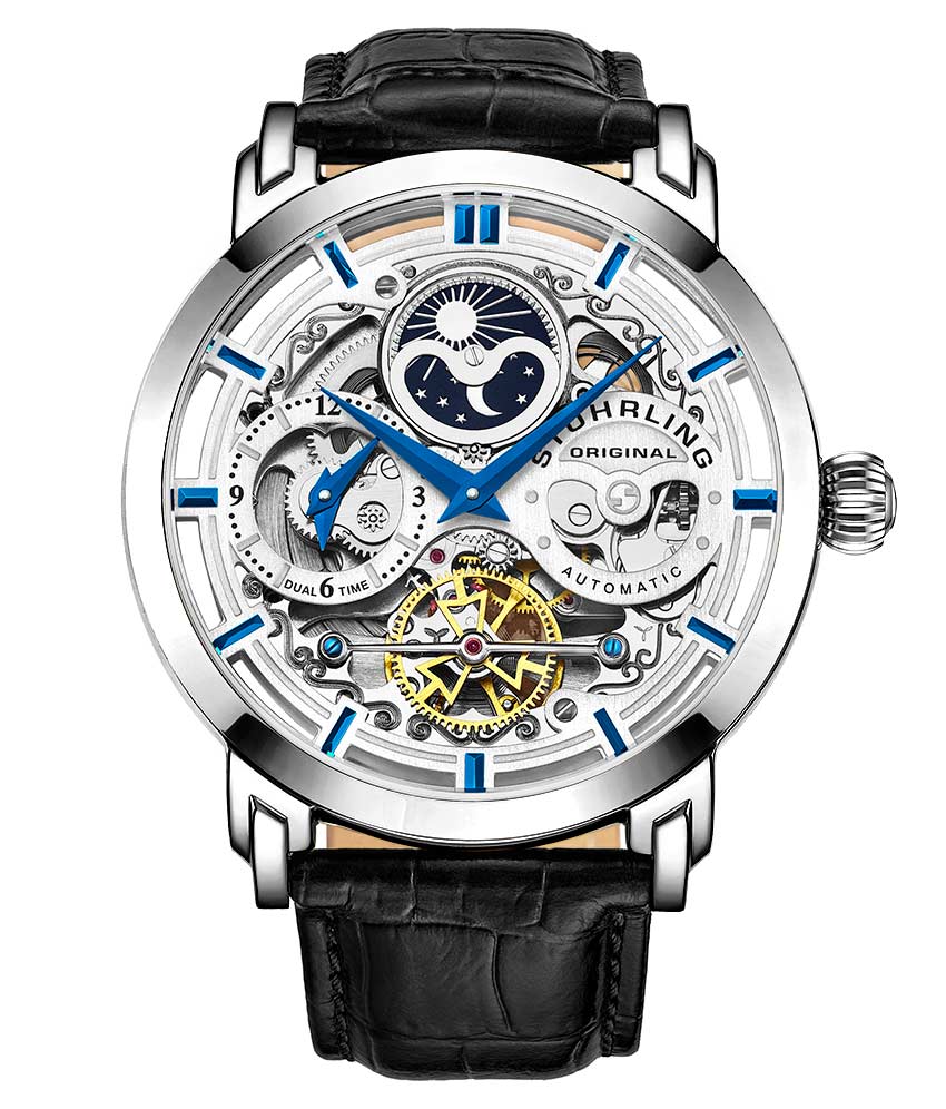 Anatol Dual Time 371 Automatic 46mm Skeleton Stührling