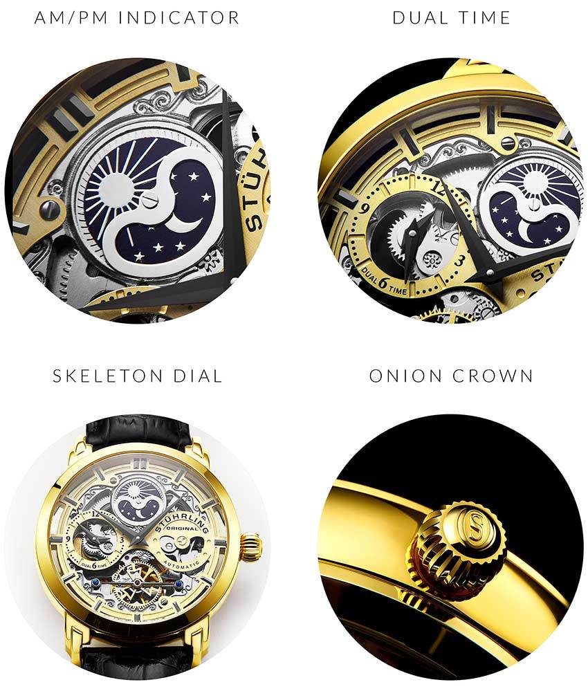 Automatic Dual Time Anatol, Swiss Automatic Gio and Stürhling Signature Pen