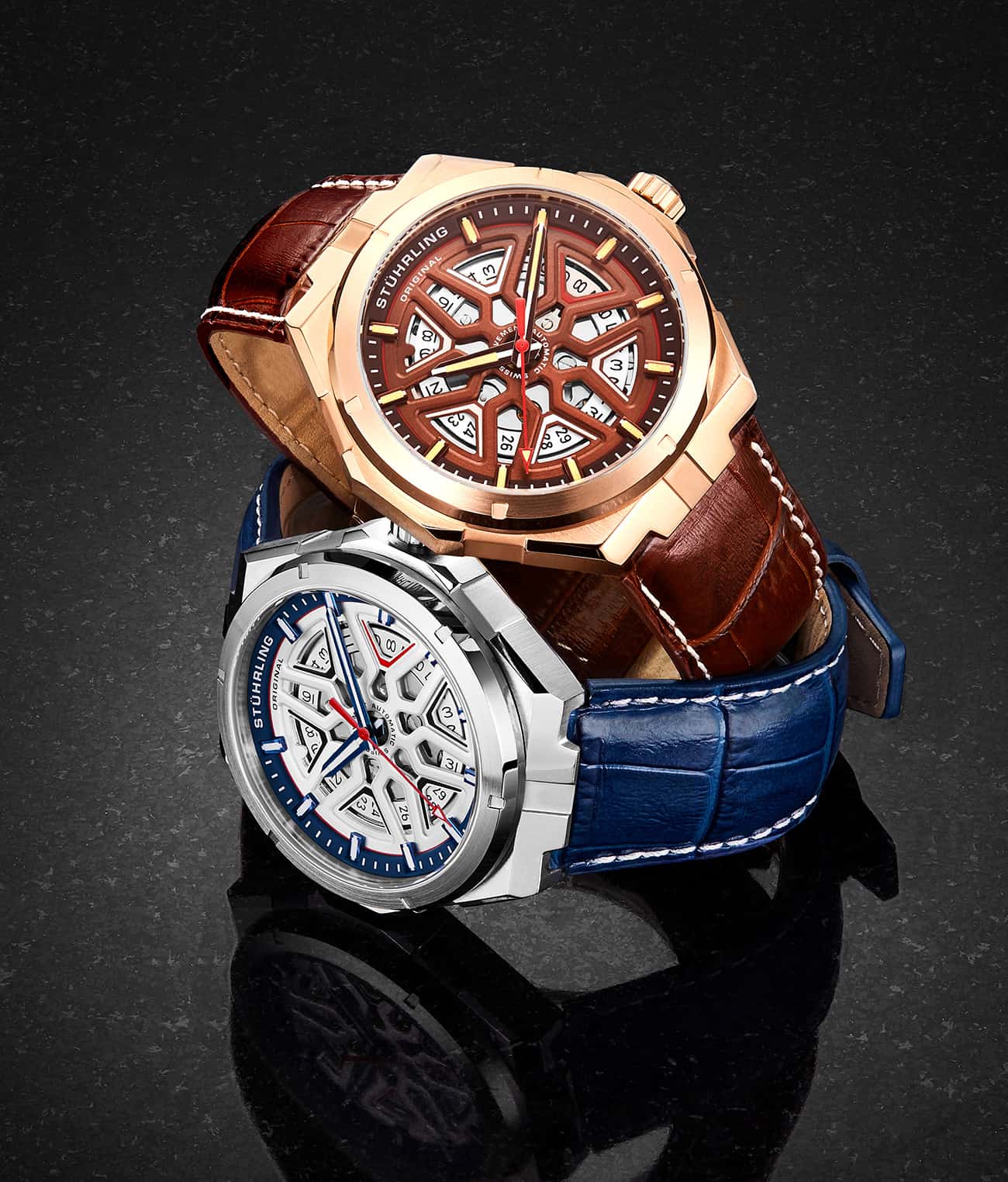 Automatic Dual Time Anatol, Swiss Automatic Gio and Stürhling Signature Pen