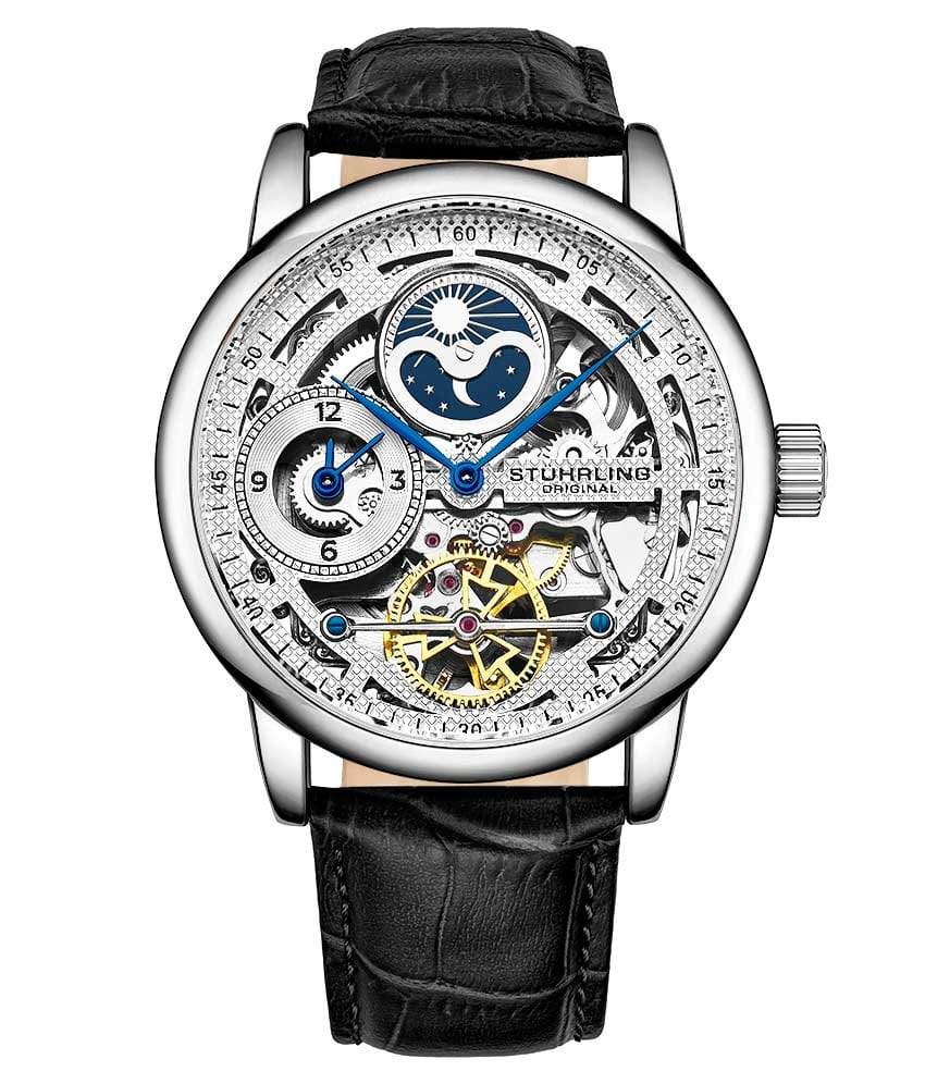 Stuhrling watch Stuhrling Mens Silver Tone Stainless Steel Bracelet Watch  main image 3