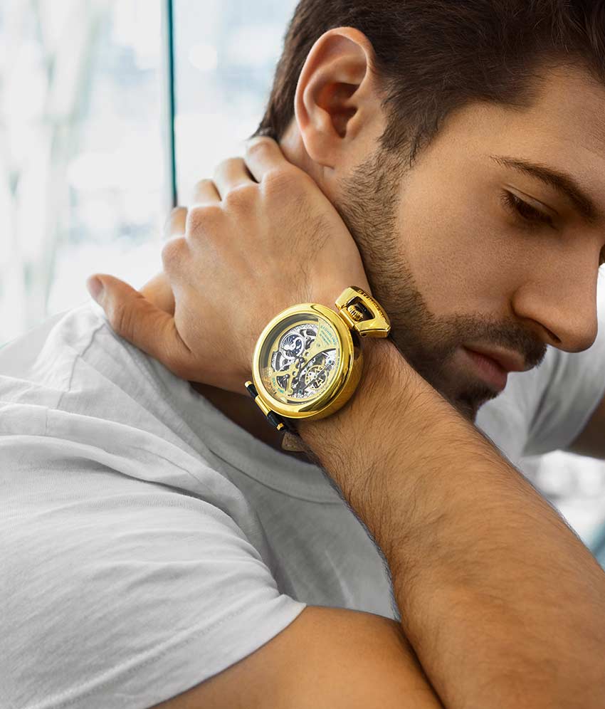 Gold Dial / Gold Case / Black Band