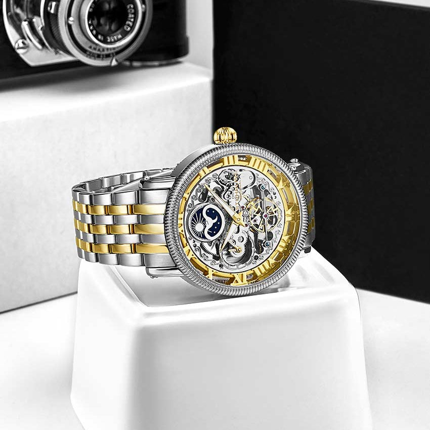 Gold Dial / Silver Case / Gold Band