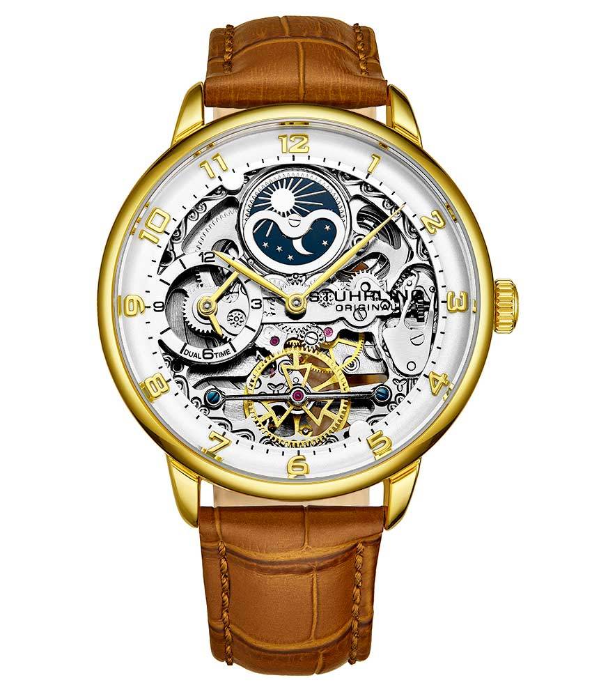 Stuhrling Original 40mm Skeleton Automatic Watch | Elegant  display picture 2