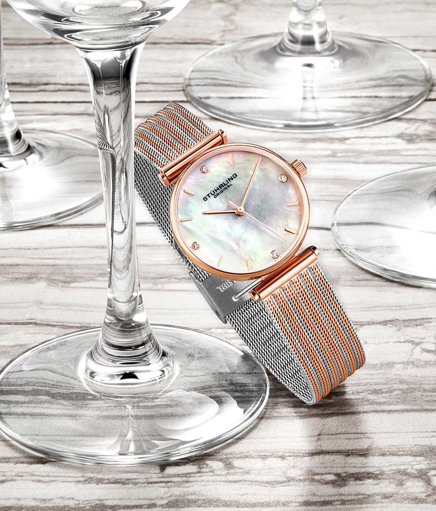 Silver Dial / Rose Case / Rose Band