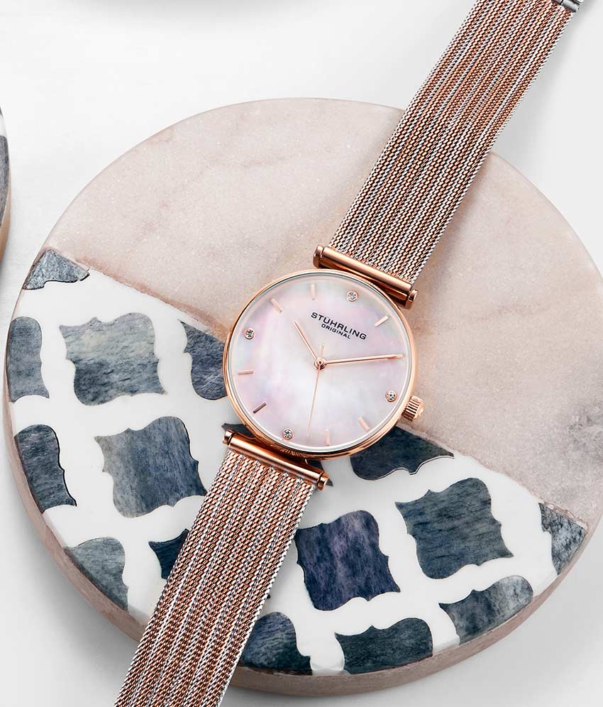 Silver Dial / Rose Case / Rose Band