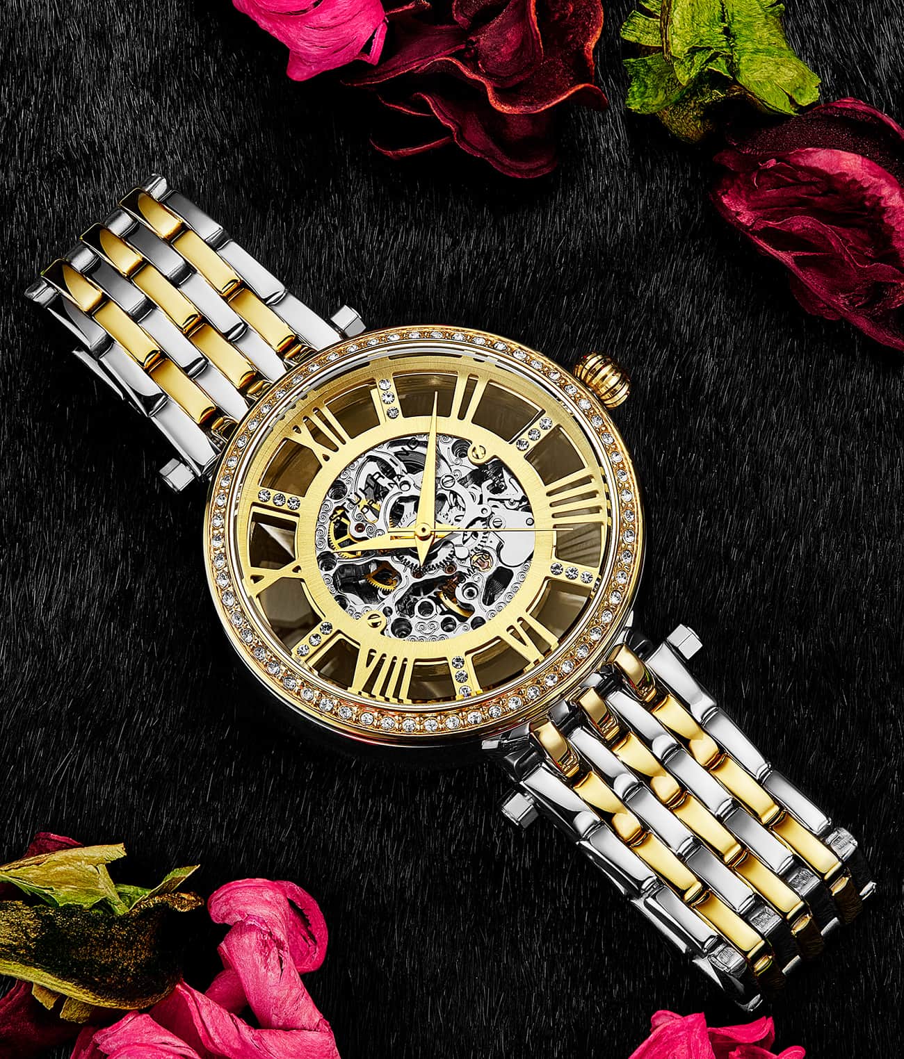 Stunning Gold Combo Skeletons Duo with Signature Pen and Stud Earring