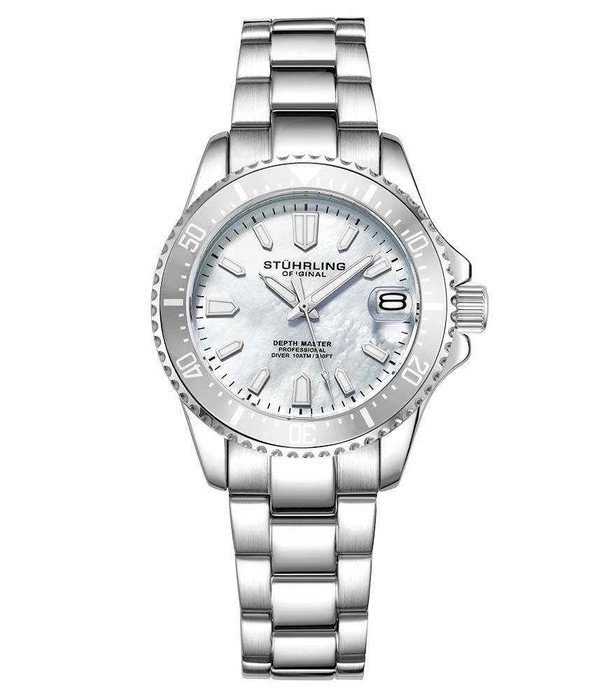 Stuhrling Womens diver Silver Tone Stainless Steel Watch Stuhrling-Original-StarSea-  main image 3