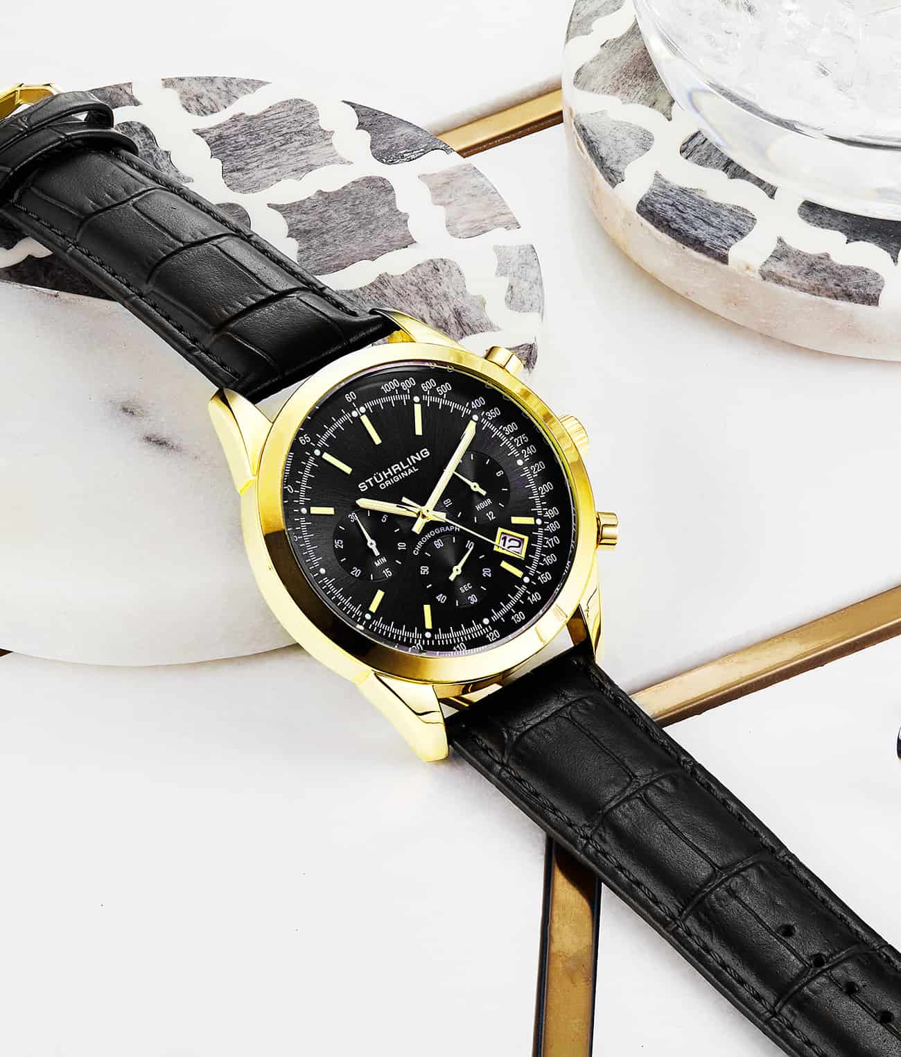 Black Dial / Gold Case / Black Band