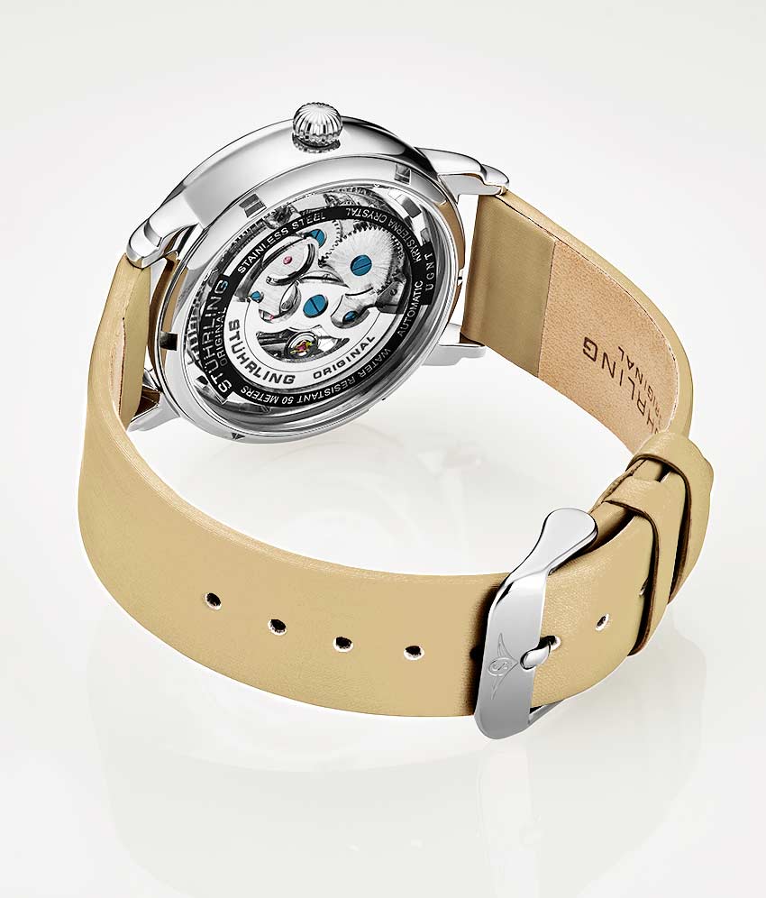 Silver Dial / Silver Case / Beige Band