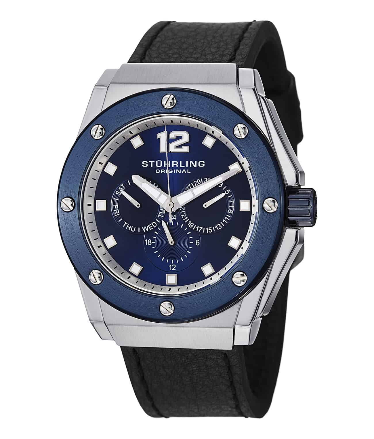 Blue PVD/Silver/Black