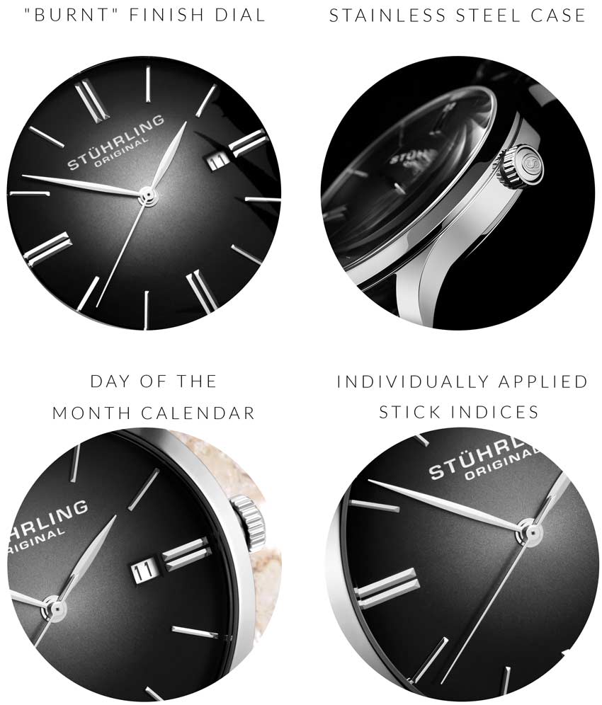 Black Dial / Silver Case / Black Band