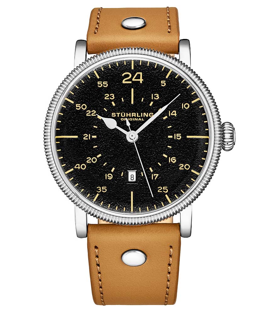 Black Dial / Silver Case / Beige Band