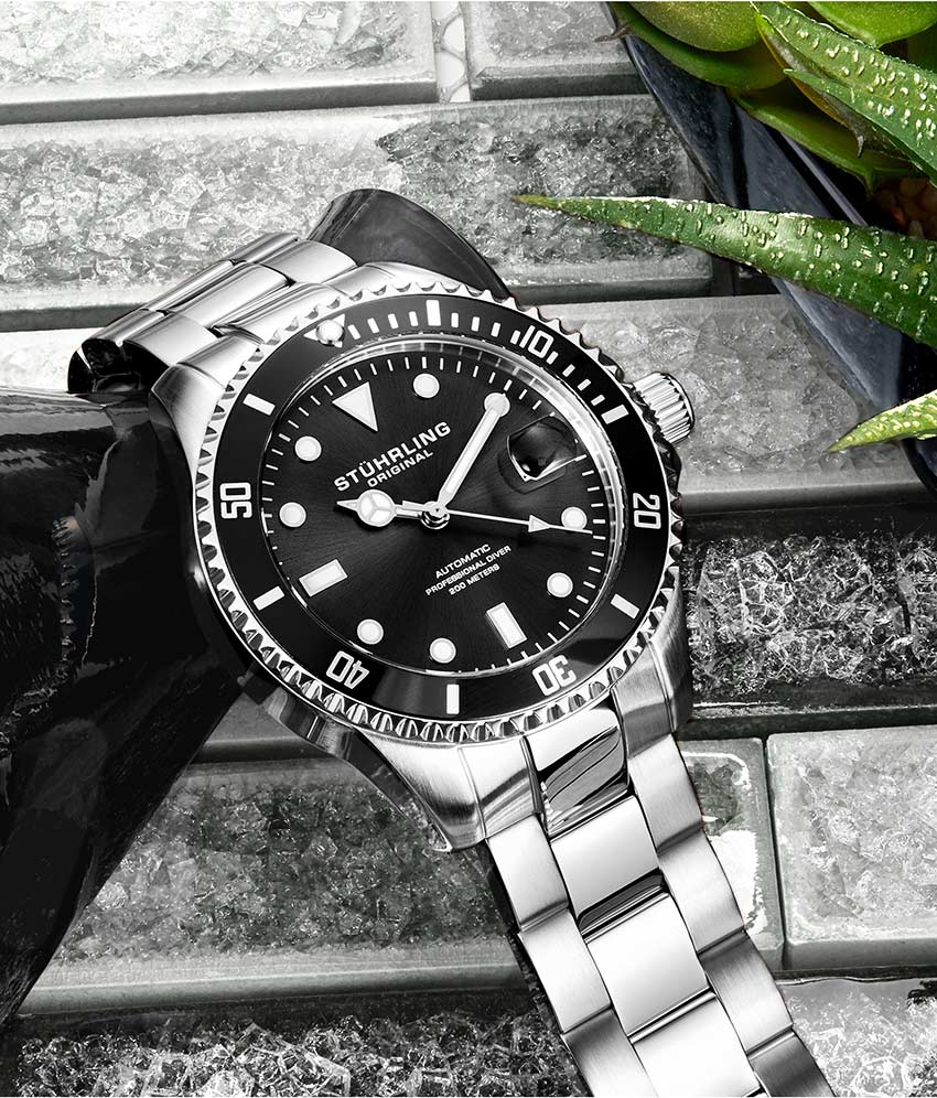 Black Dial / Silver Case / Silver Band