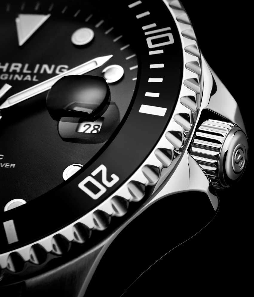 Black Dial / Silver Case / Silver Band