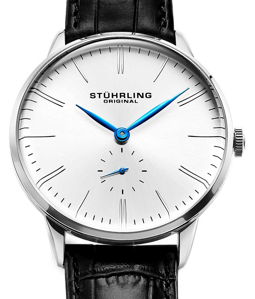 Silver Dial / Silver Case / Black Leather Strap Tang Buckle