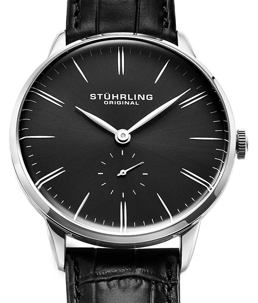 Black Dial / Silver Case / Black Leather Strap Tang Buckle