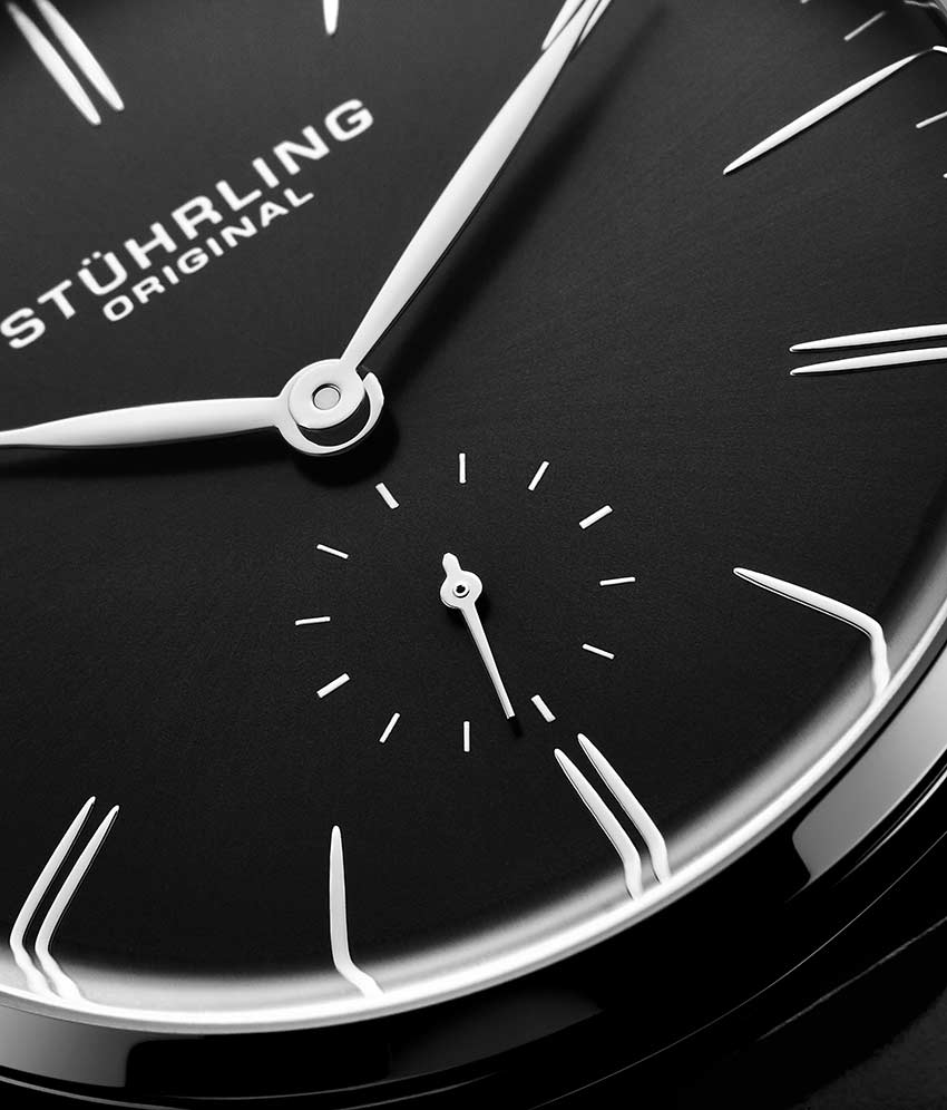 Black Dial / Silver Case / Black Leather Strap Tang Buckle