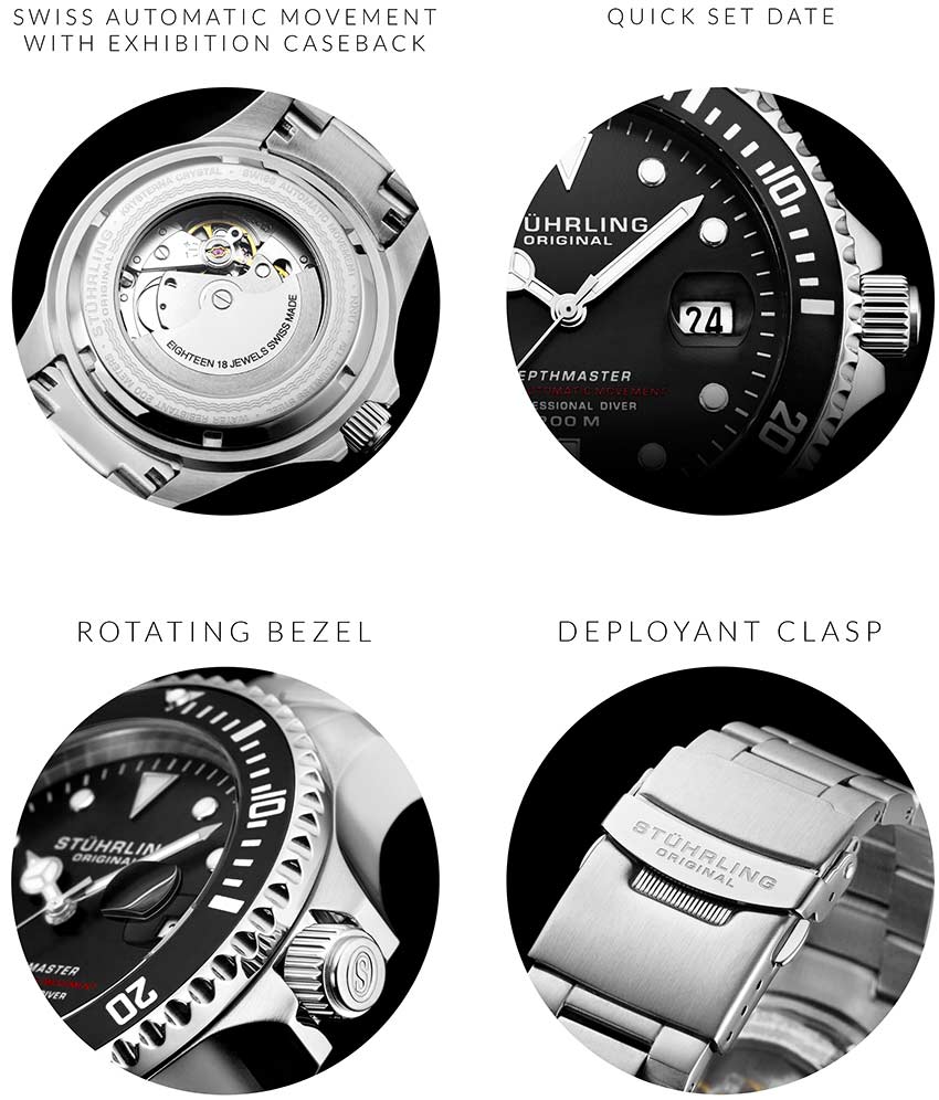 Classic Couple Diver Set with Signature Pen and Stud Earring