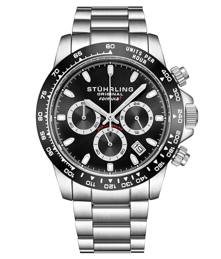 Black Dial / Silver Case / Silver Band