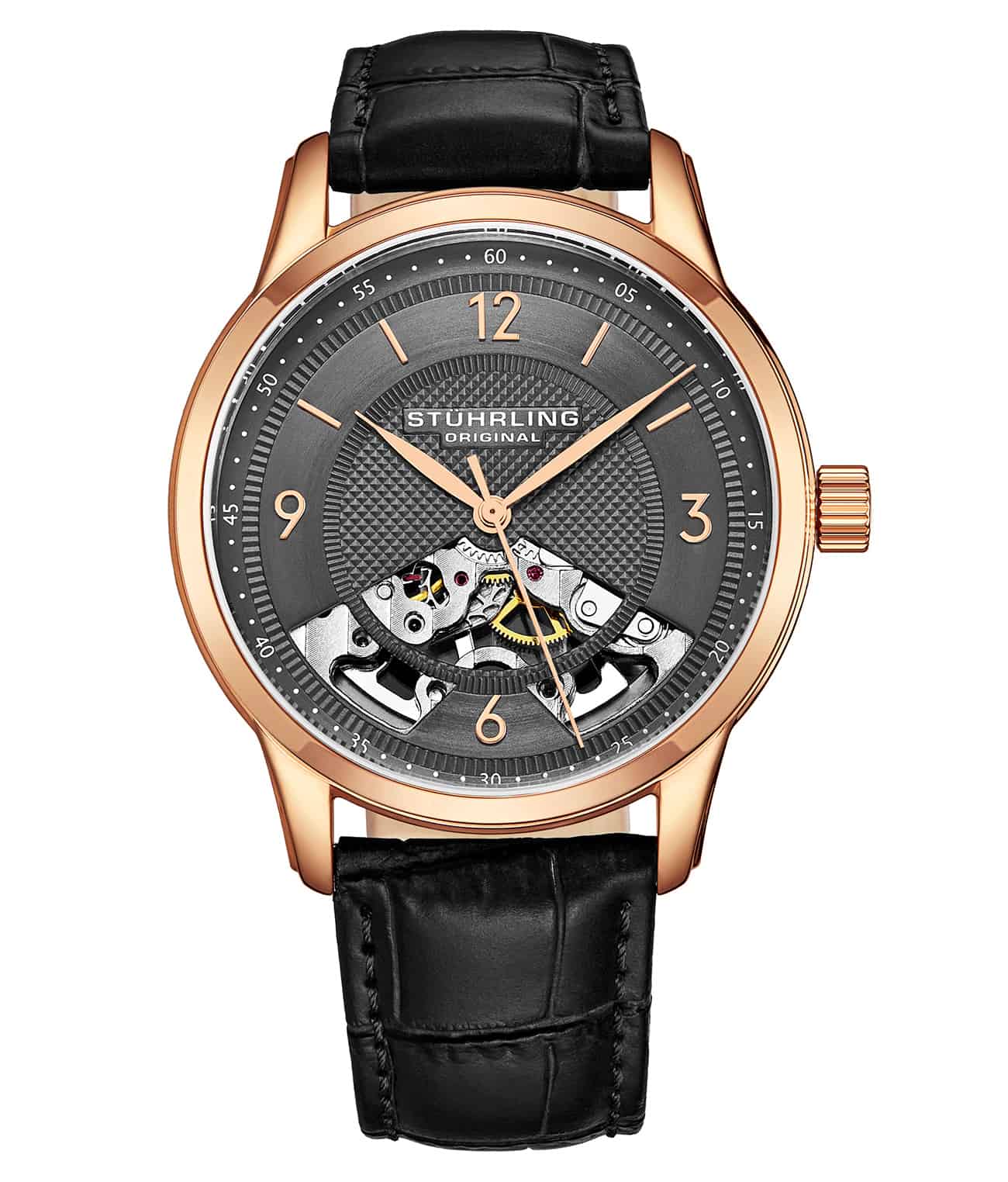 Grey Dial / Rose Case / Brown Band