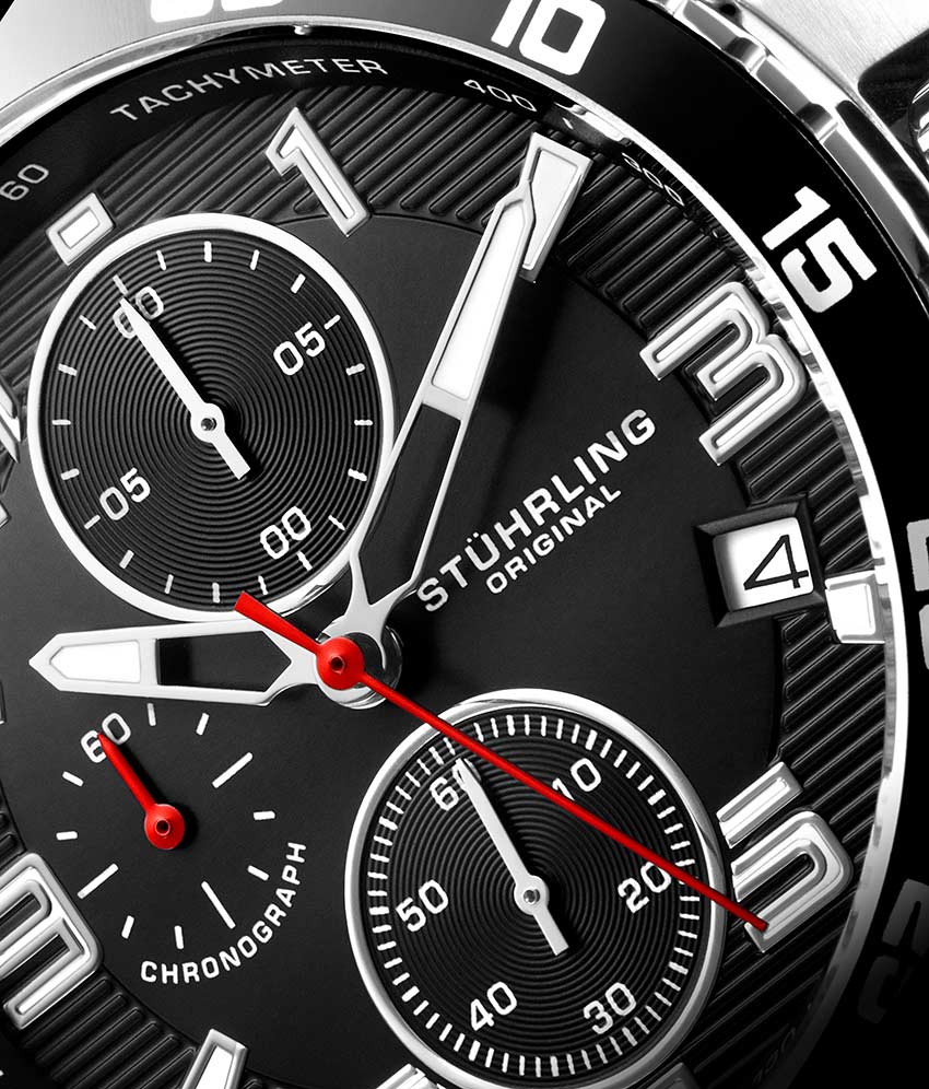 Black Dial / Silver Case / Silver Stainless Steel Bracelet Deployant Buckle