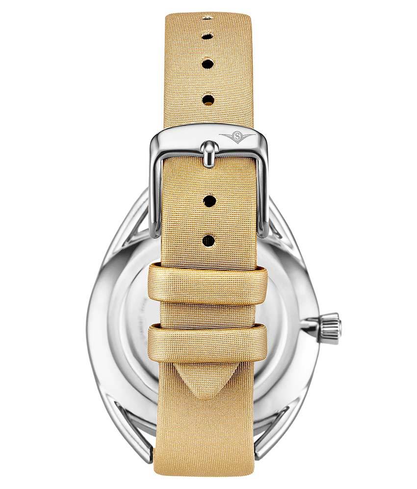 Silver Dial / Silver Case / Beige Band