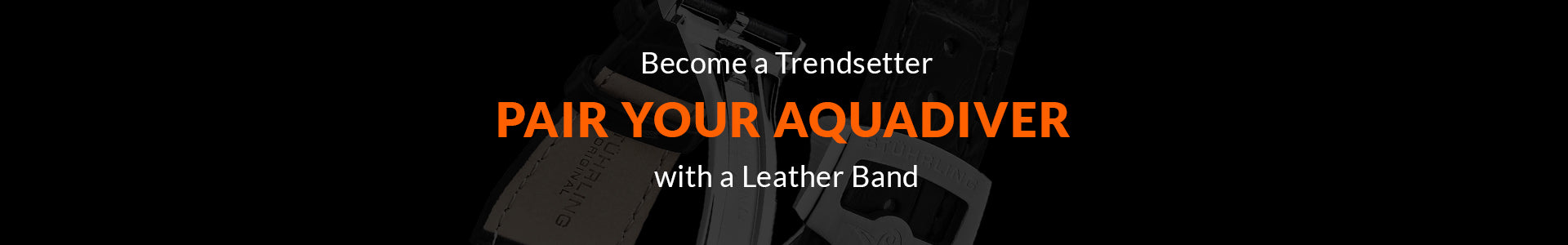 Mens Leather Diver Aquadiver Watches
